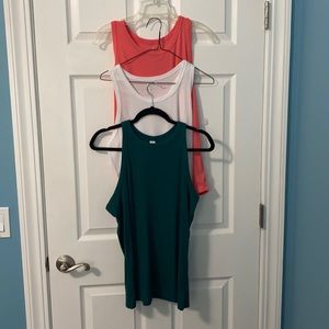 3 high neck Tanks Sz L